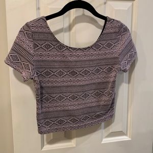 Aztec design crop top